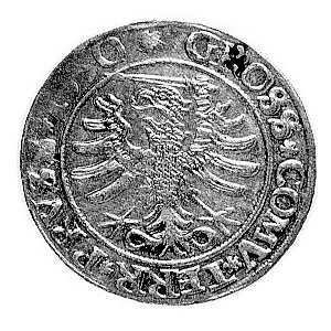 grosz 1530, Toruń, Aw: Popiersie w koronie i napis, Rw:...