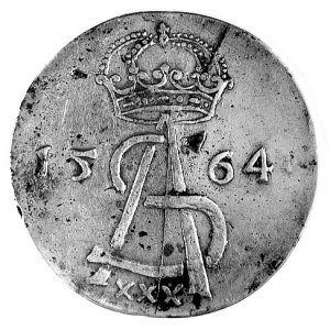 półkopek 1564, Wilno, Aw: Monogram królewski i data, Rw...