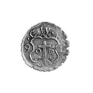 denar 1591, Wschowa, Aw: Orzeł, Rw: Herb Wschowy, Gum. ...