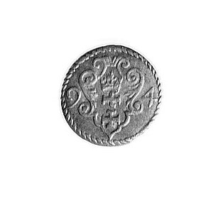 denar 1594, Gdańsk, Aw: Orzeł Prus Królewskich (ręka z ...