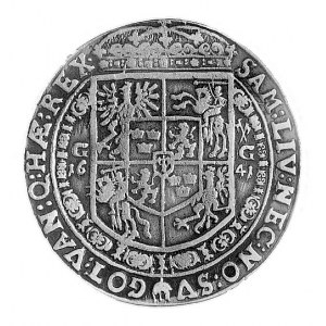talar 1641, Bydgoszcz, Aw: Popiersie w koronie i napis,...