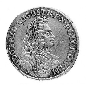 2/3 talara (gulden) 1703, Drezno, Aw: Popiersie w wieńc...