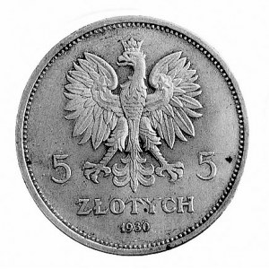 5 złotych 1930, Warszawa, Sztandar.