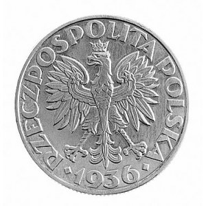 5 złotych 1936, Żaglowiec, napis PRÓBA na rewersie, Par...