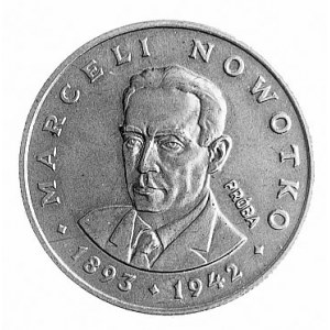 20 złotych 1974, Marceli Nowotko, napis PRÓBA na rewers...