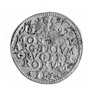 3 krajcary 1597, Aw: Popiersie i napis ADA.W.D.G.DVX.(3...