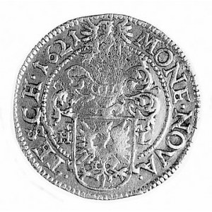 12 krajcarów 1621, Aw: Popiersie i napis, Rw: Ozdobna t...