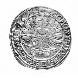 6 krajcarów 1674, Oleśnica, Aw: Popiersie i napis, Rw: ...