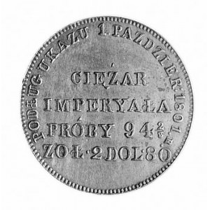 ciężarek imperiała według ukazu z 1801 roku, Warszawa, ...