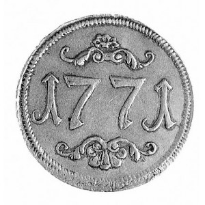 Gdańsk- żeton Banku Trzech Świętych Króli 1771 r., Aw: ...