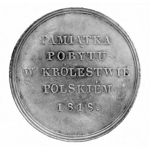 medal autorstwa Baerenda wybity w 1818 r., z okazji wiz...