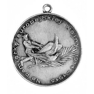 medalik z uszkiem 1915 r., Aw: Matka Boska Częstochowsk...