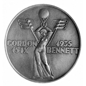 Zawody Gordon-Bennetta w Warszawie 1935 r., medal autor...