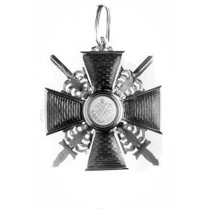 Order Św. Anny - krzyż z mieczami, III klasa, złoto, st...
