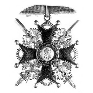 Order Św. Stanisława - krzyż z mieczami, III klasa, brą...