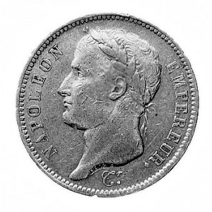 40 franków 1811 A, Paryż, Aw: Głowa cesarza i napis, Rw...