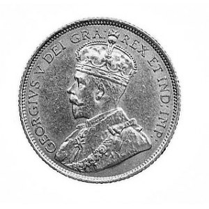 5 dolarów 1913, Ottawa, Aw: Głowa króla Jerzego V i nap...