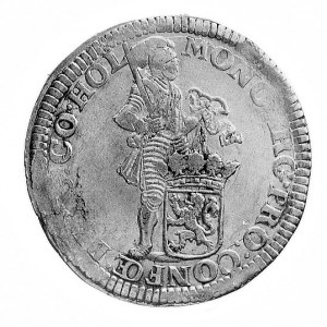 Silver dukat 1673, Holandia, j.w., Delm.969, Dav.4898