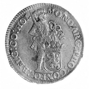 Silver dukat 1694, Holandia, Aw: Rycerz; poniżej tarcza...