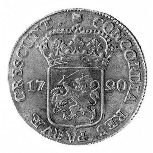 Silver dukat 1790, Utrecht, j.w., Delm.982, Dav.1845