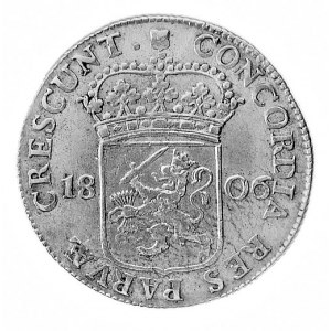 Silver dukat 1806, Utrecht, j.w., Delm.982 R1, Dav.225