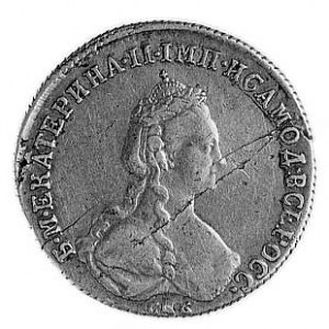 półpołtinnik 1779, Petersburg, Aw: Popiersie w prawo, p...