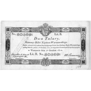 2 talary 1.12.1810, podpis: Zamoyski, Pick A13