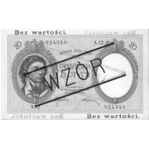20 złotych 28.02.1919, A.12 024340, WZÓR, Pick 55