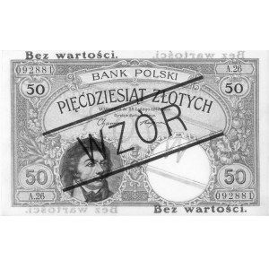 50 złotych 28.02.1919, A.26 092881, WZÓR, Pick 56