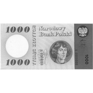 1000 złotych 24.05.1962, seria A 0000000, Pick 141 s.1