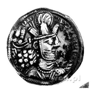 Sasanidzi- Varhran IV 388-399, drachma, Aw: Popiersie w...