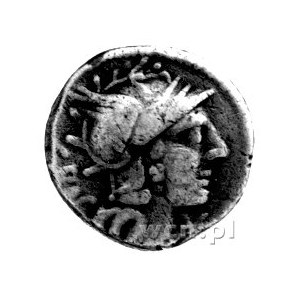 denar- L. Antestius Gragulus 136 pne, Aw: Głowa Romy w ...