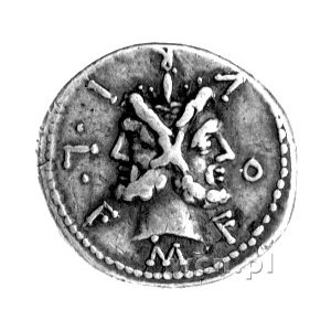 denar- M. Furius L. f. Philus 119 pne, Aw: Głowa Janusa...