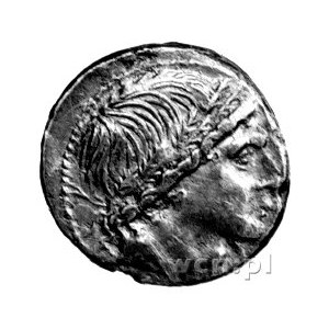 denar- L. Memmius 109-108 pne, Aw: Męska głowa w wieńcu...