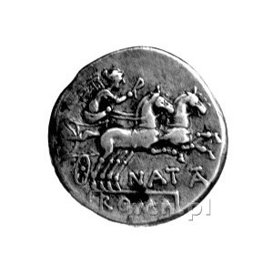 denar- Pinarius Natta 149 pne, Aw: Głowa Romy w prawo; ...