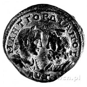 Markianopolis- Tracja, AE-28 (5 assaria), Aw: Popiersia...