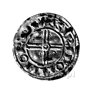 Knut II 1016-1035, denar, mennica w Norwich, Aw: Popier...
