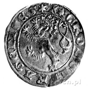Jan Luksemburski 1310-1346, grosz praski, Aw: Korona i ...