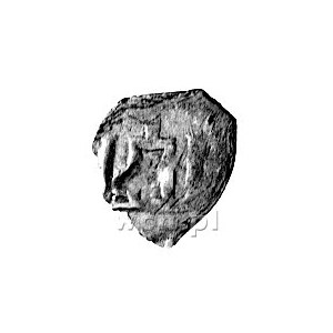 Witold, denar z lat 1401-1430, Aw: Grot włóczni. Rw: Ko...