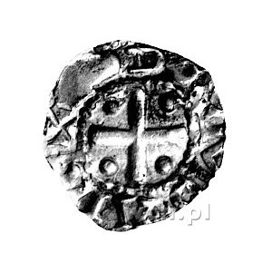 Kolonia- cesarz Otto III 983-1002, denar, Aw: Krzyż rów...