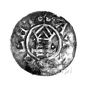 Magdeburg- król Otto III i Adelajda, denar, Aw: Krzyż r...