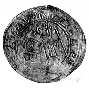 brakteat protekcyjny bity w latach 1135-1138; Książe kl...
