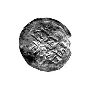 denar 1177-1201, mennica Wrocław potem Racibórz, Aw: Dw...