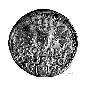 fałszerstwo z epoki trojaka koronnego z datą 1598 i her...