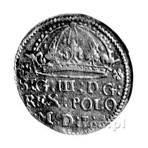 zestaw monet grosz 1608, Kraków, na awersie korona, pod...
