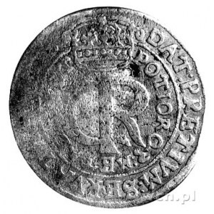 tymf 1663, Lwów, duża litera R w monogramie królewskim,...