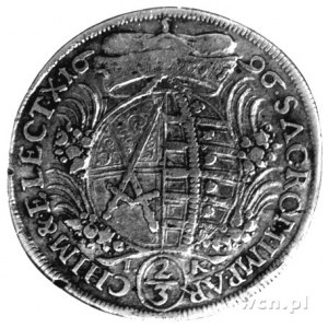 2/3 talara /gulden/ 1696, Drezno, literki mincerza I-K ...