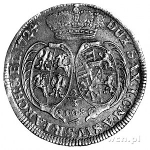 2/3 talara /gulden/ 1724, Drezno, literki mincerza IGS ...