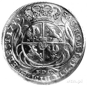 talar 1755, Lipsk, Schnee 1037 typ a4, Dav. 1617, monet...