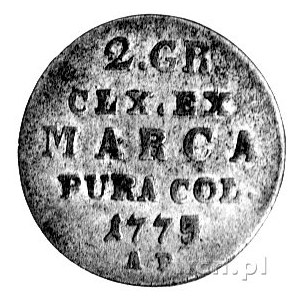 2 grosze srebrne 1773, Warszawa, ostatnia cyfra daty pr...